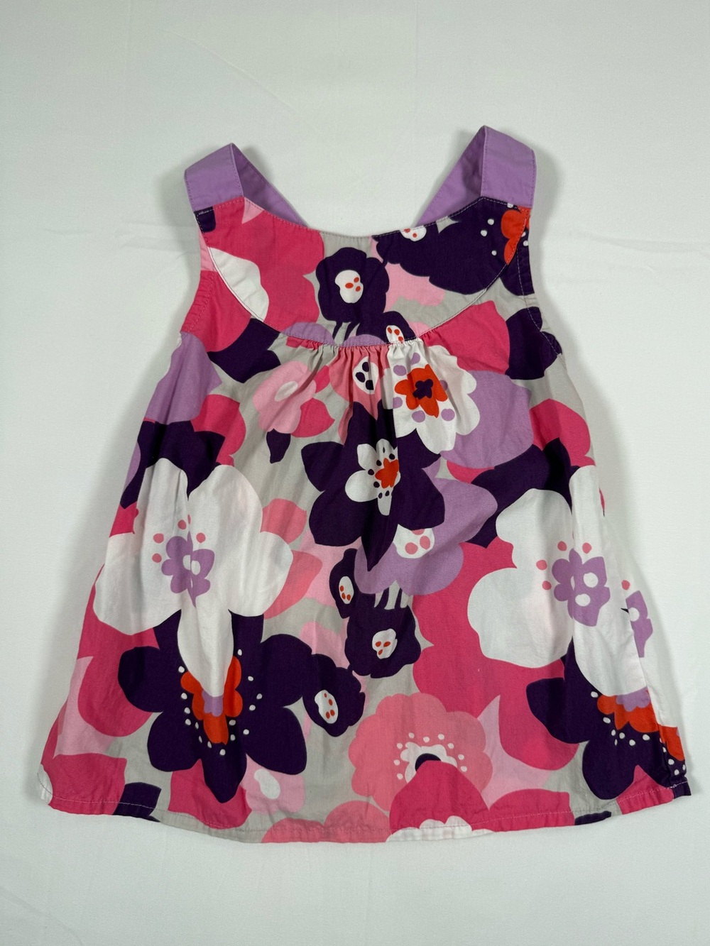 GYMBOREE Girls Floral‎ Dress 5 Spring 1 2017 Sleeveless Cross Back Retro Cottage
